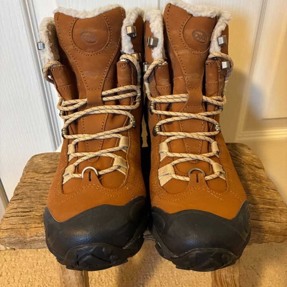 Oboz Women’s Bridger 7" Insulated Waterproof Boots Freeze Guard Cashew Size 8